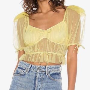 For Love & Lemons Sunshine Crop Top